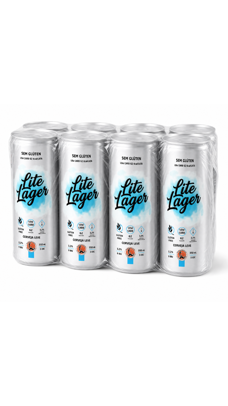 Cerveja Light Lager - American Light Lager (fardo com 8 latas de 350 mL)