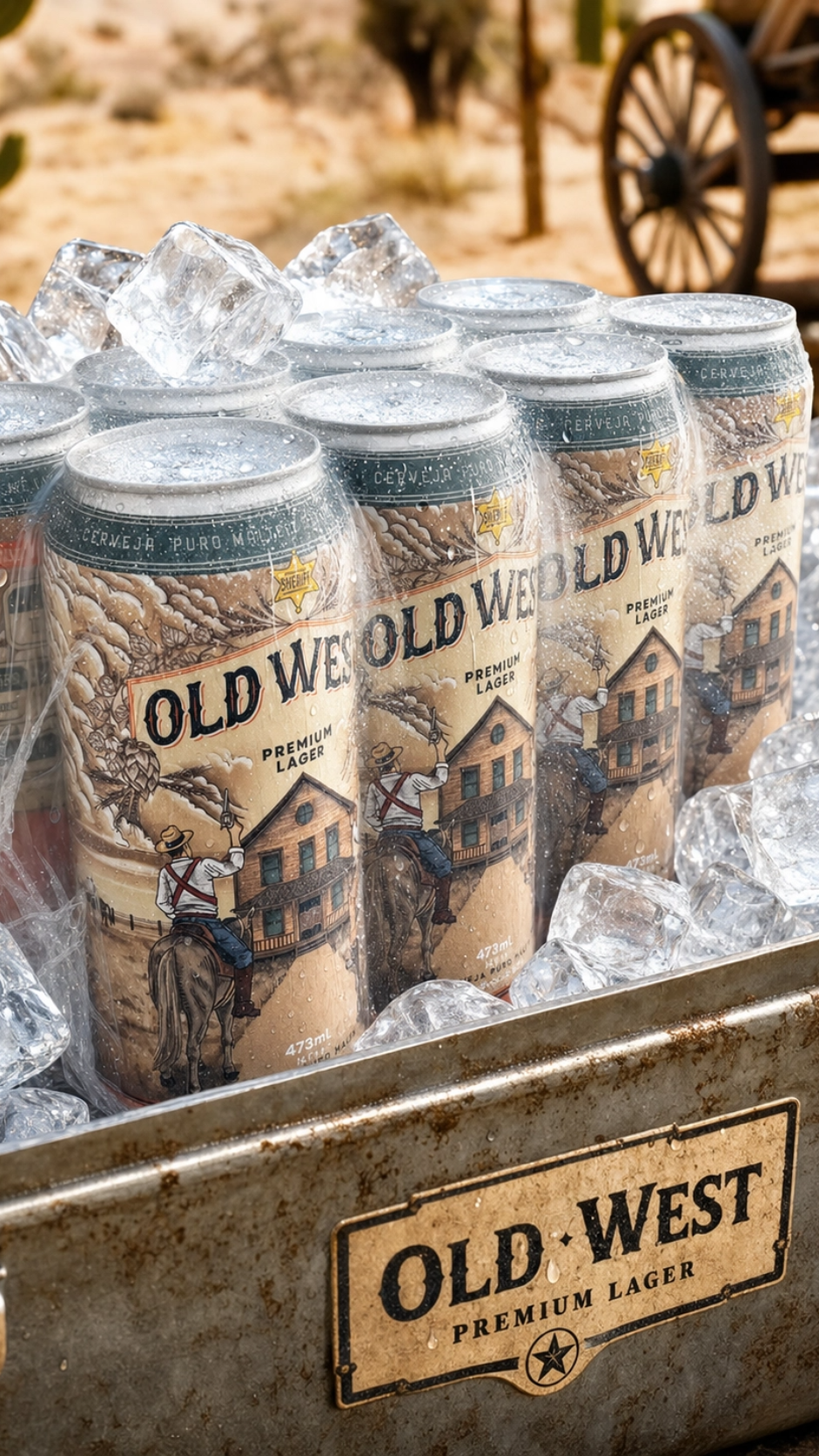 Cerveja Old West - Premium Lager (lata de 473 mL)