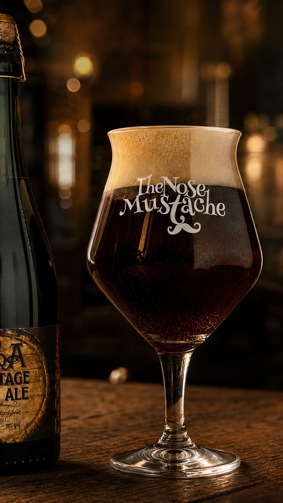 Cerveja Vintage Old Ale - Wood and Barrel-Aged Sour Beer (garrafa de 375 mL)