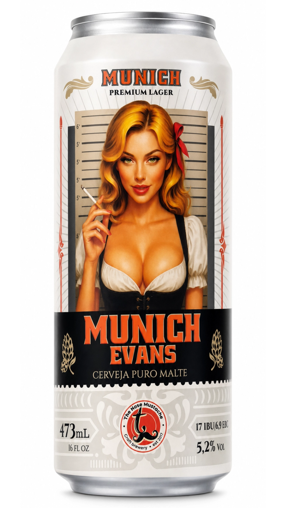 Cerveja Munich Evans - Munich Helles (lata de 473 mL)